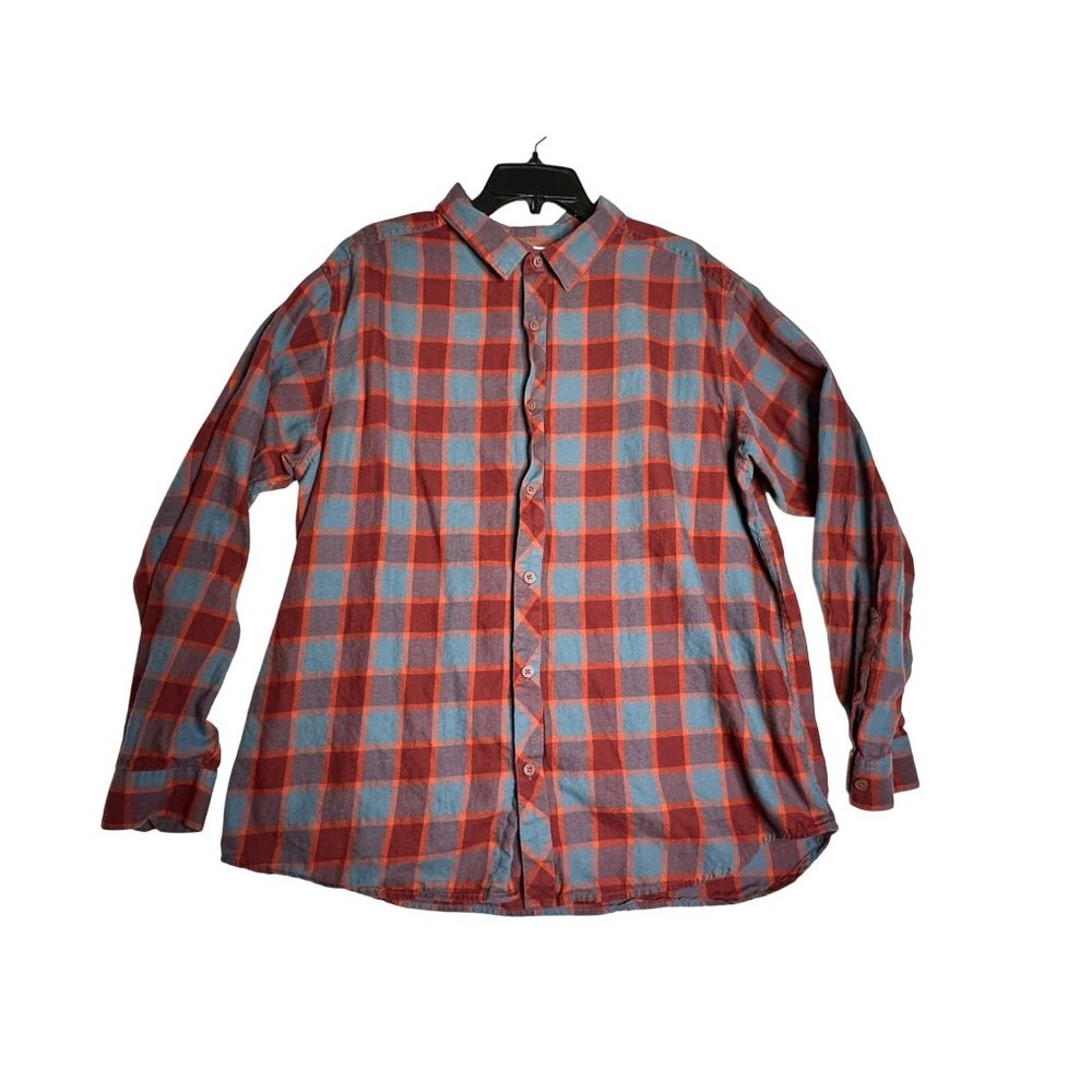 Columbia L/S Plaid‎ Flannel Button Down Outdoor Fishing Shirt Mens XL